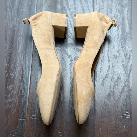 J Crew Women’s Anya Cream Suede Block Heels Size 12 - Picture 4 of 16